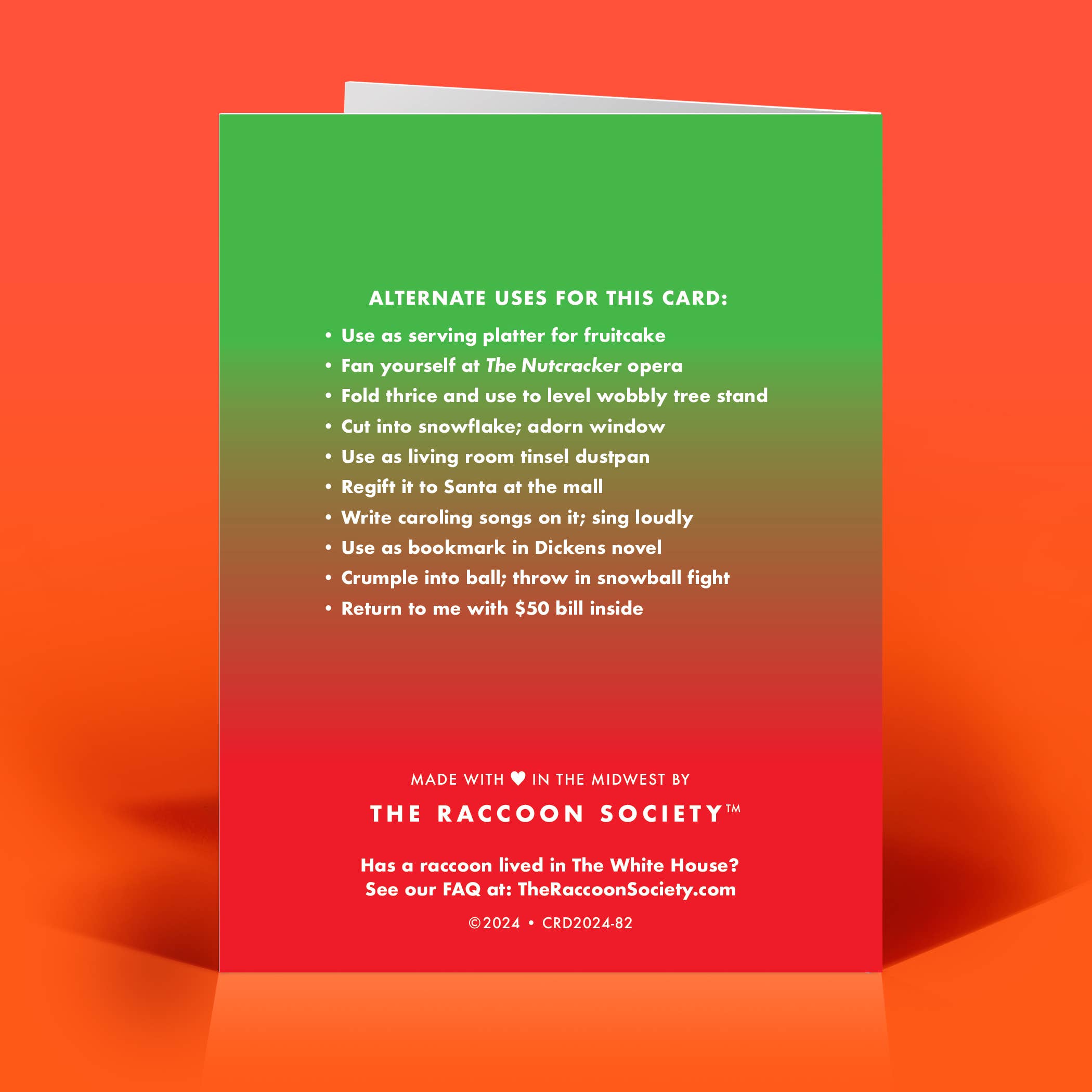 The Raccoon Society – postal de Natal por atacado – Cartão de Natal assustador de Papai Noel1