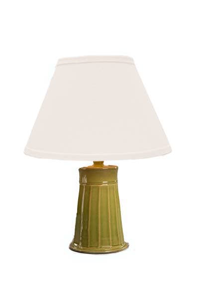 AHS Lighting - Wholesale Accent/Desk Lamp - CLEARANCE USA Made Green Rowe Pottery Table with White Shade