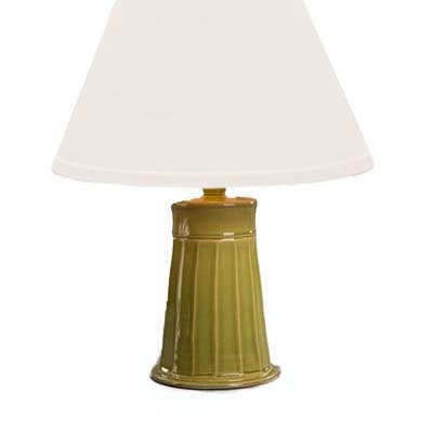 AHS Lighting - Wholesale Accent/Desk Lamp - CLEARANCE USA Made Green Rowe Pottery Table with White Shade