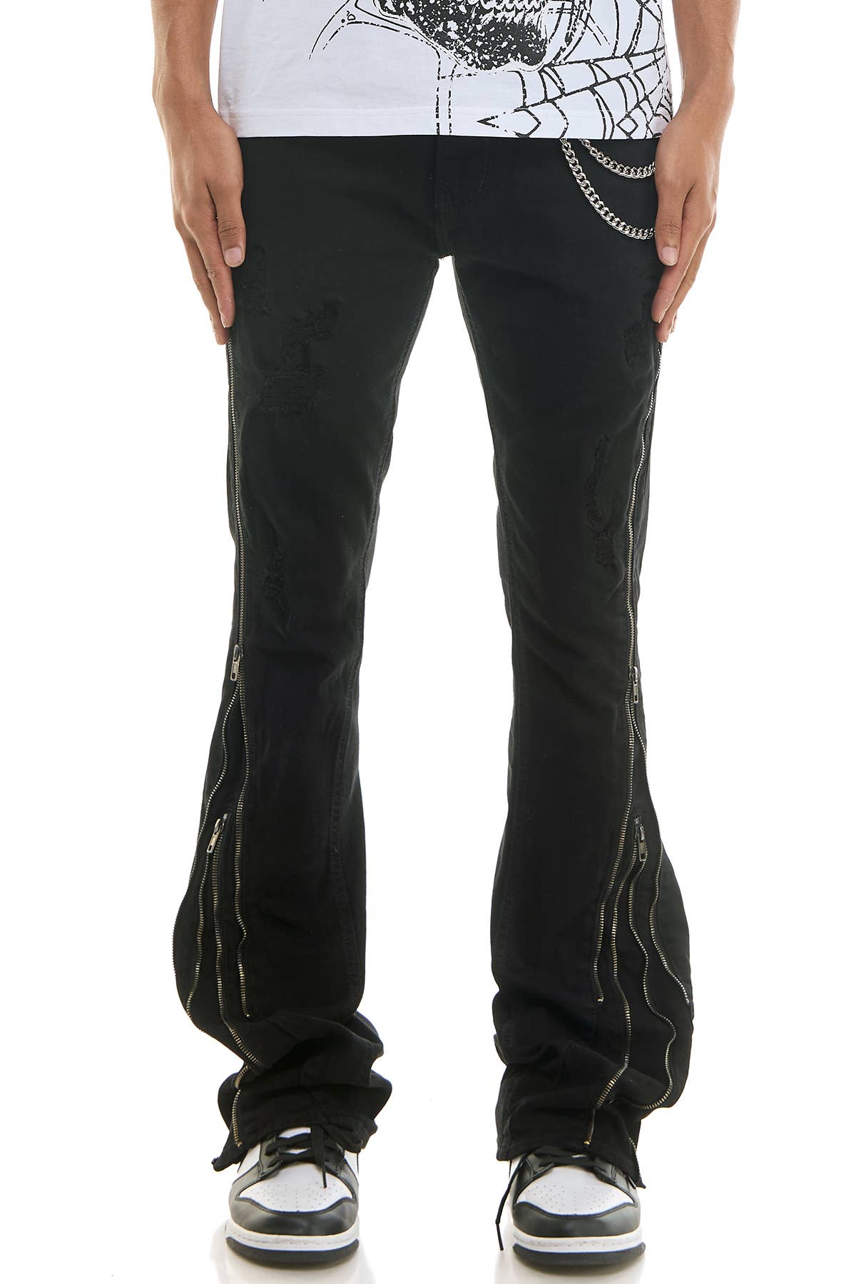 KDNK - Wholesale Jeans - Men's - DOUBLE ZIPPER FLARE JEANS7