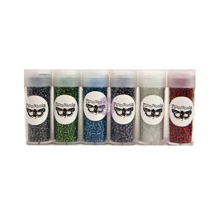 Prima Art Ingredients: Glass Beads Set Of 6 655350963934 for wholesale by Prima Marketing Inc