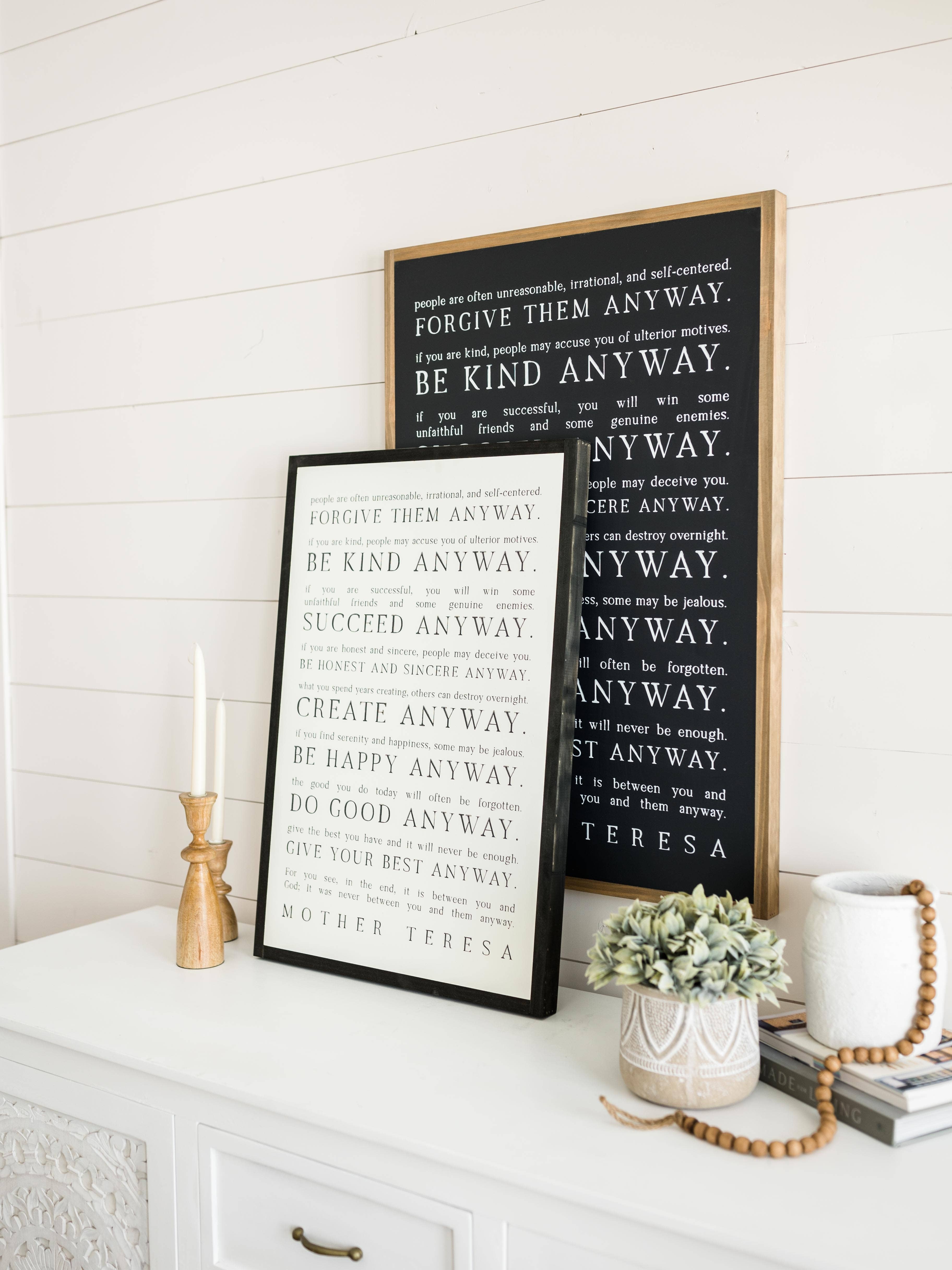 Joyfully Said - Wholesale Sign - Love them Anyway | Mother Teresa | Wall Art9
