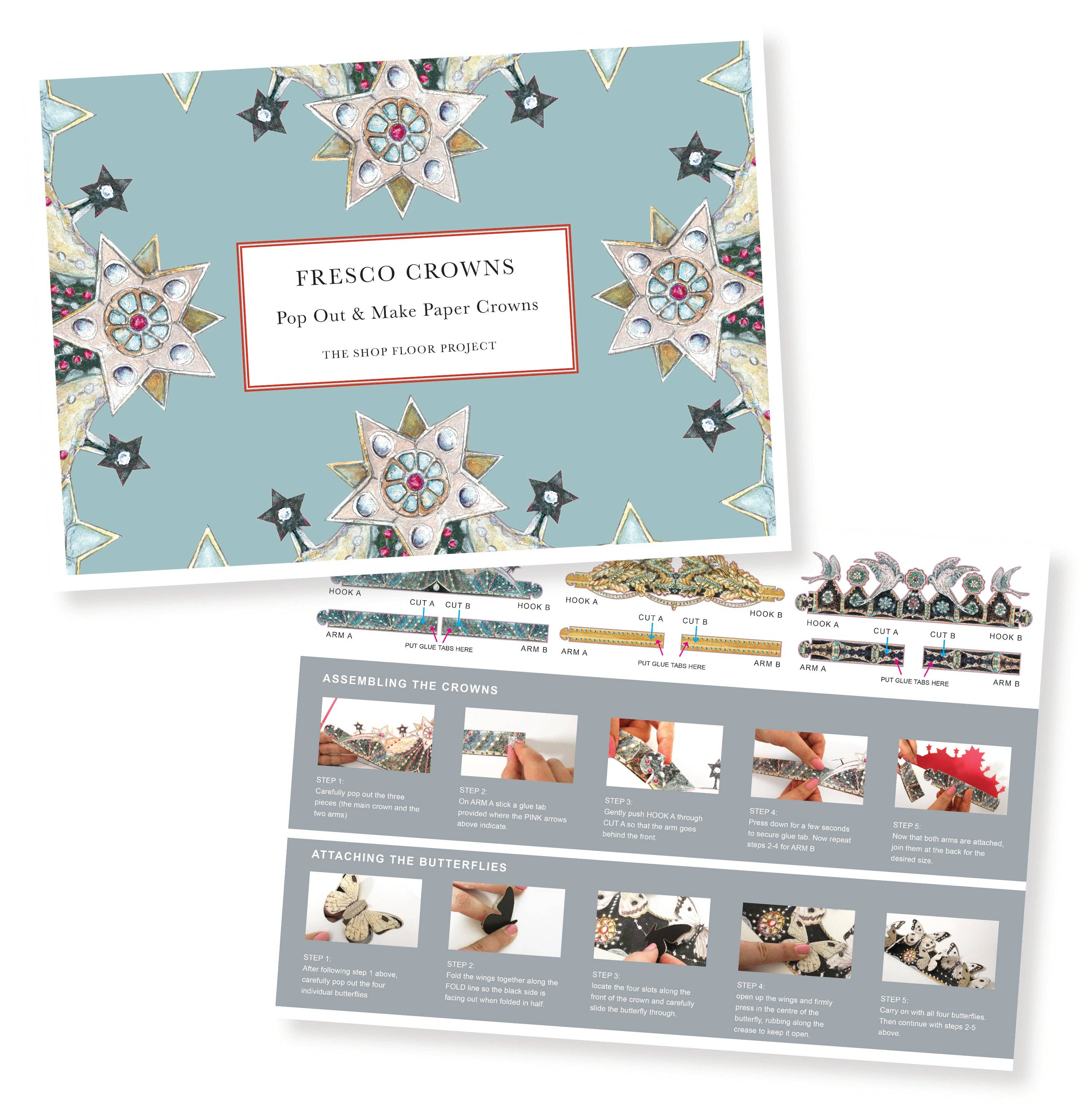 The Shop Floor Project - Wholesale Party Hat/Crown - FRESCO POP OUT CROWNS (SET OF 4)6