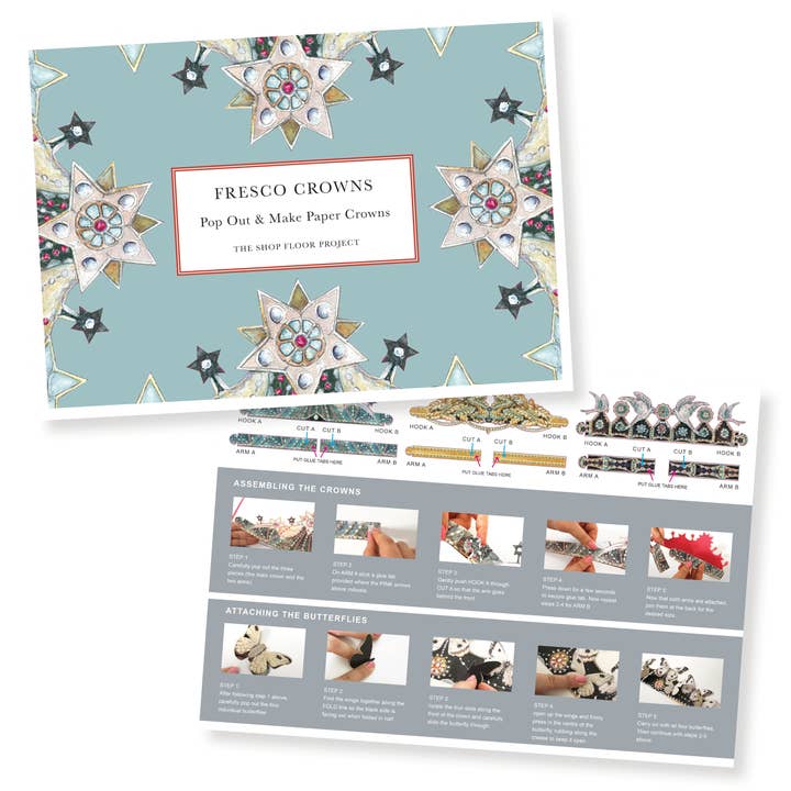 The Shop Floor Project - Wholesale Party Hat/Crown - FRESCO POP OUT CROWNS (SET OF 4)6