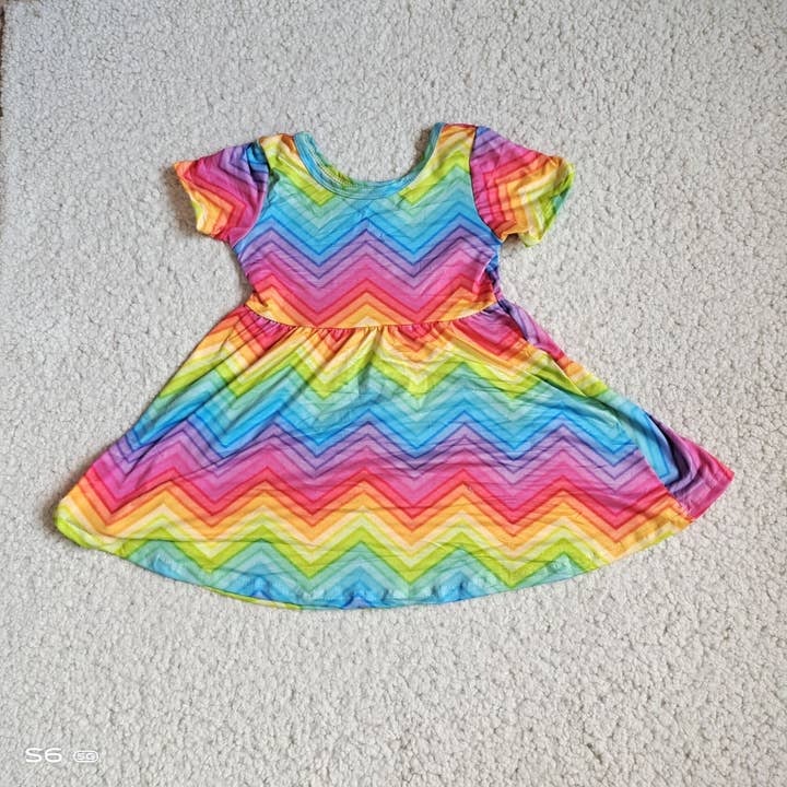 Baby girls colorful twirl dresses for wholesale by Aier Wholesale