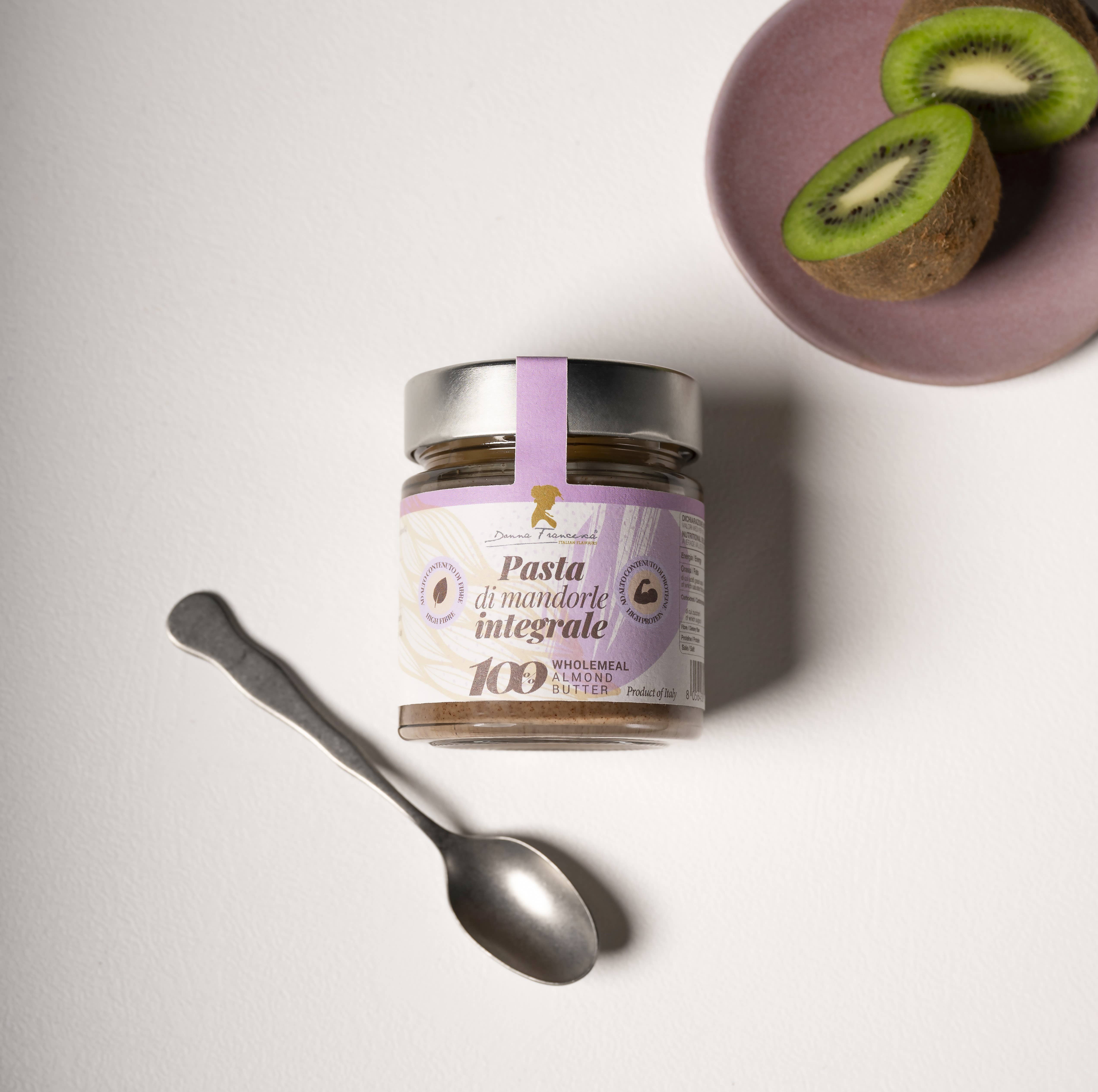 Donna Francesca - Vente Beurres de noix - Pâte d’amandes 100 % complète - Made in Italy Premium 230 g1