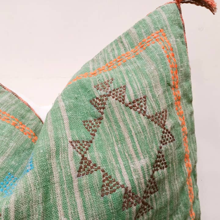 Urban Adorn - Wholesale Throw Pillow Cover - Green Cactus Silk Inspired Linen Square Cushion Cover9