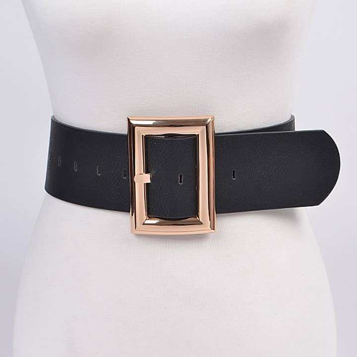 Big Square Buckle Belt for wholesale by 3AM BY H&D ACCESSORIES