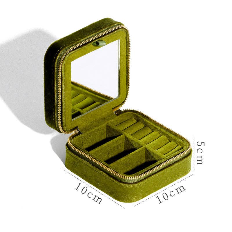 Dipped Shop - Wholesale Jewellery box/organiser - Plush Solid Color Travel Jewelry Case DPC2516134