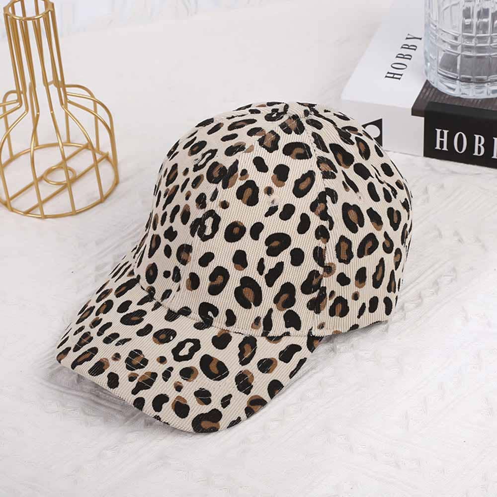 Wholesalesir - Vente Casquette de baseball – unisexe - Casquette en velours côtelé à imprimé léopard0