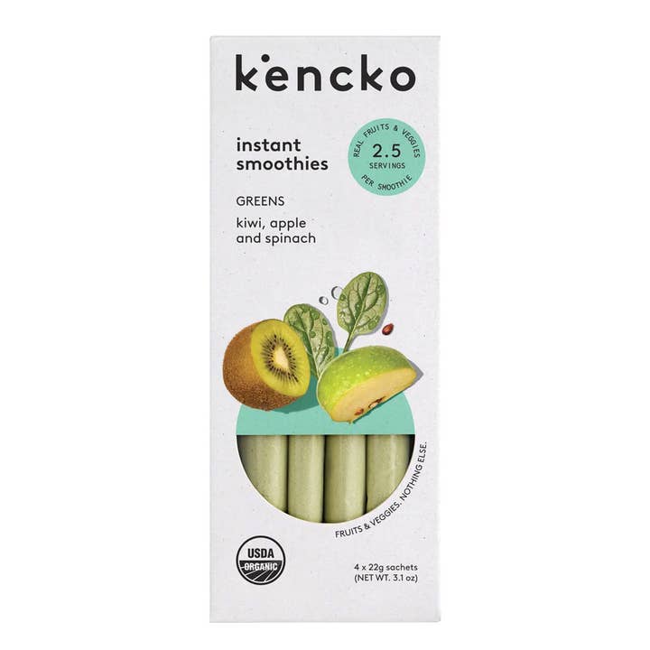 kencko - Wholesale Powdered Health Drink - Greens Organic Fruit & Veggie Smoothie Mix (4 smoothies)