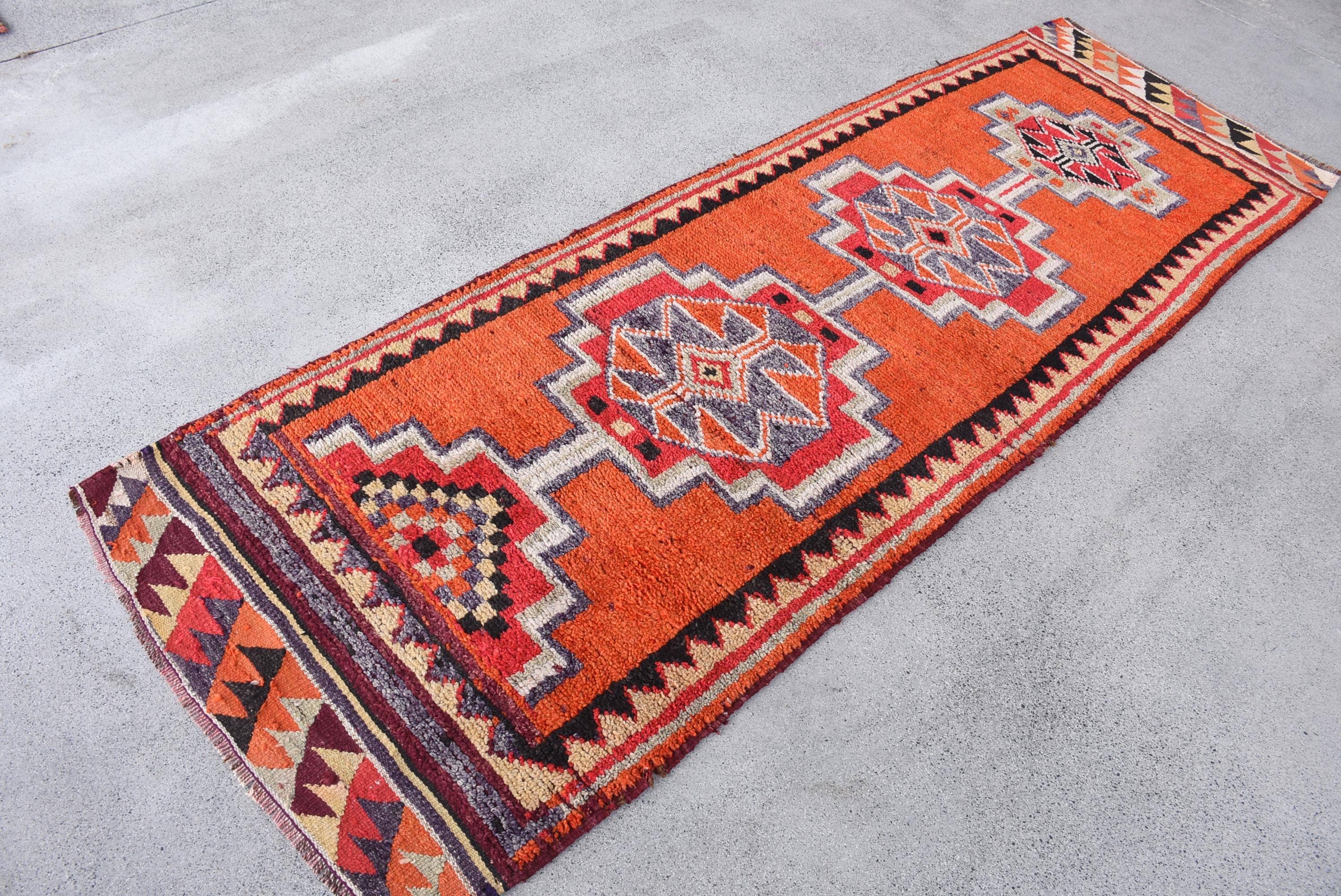 Anatolia Loom - Wholesale Runner Rug - Second Hand Geometric Kilim Rug - Orange & Red Wool1