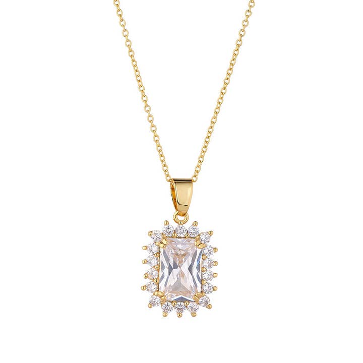 Clear Gold Pendant for wholesale by Knight & Day Jewellery