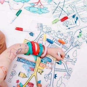 SuperPetit - Wholesale Coloring Mat - Kids & Baby - Reusable coloring - MAGIC TREE silicone set2