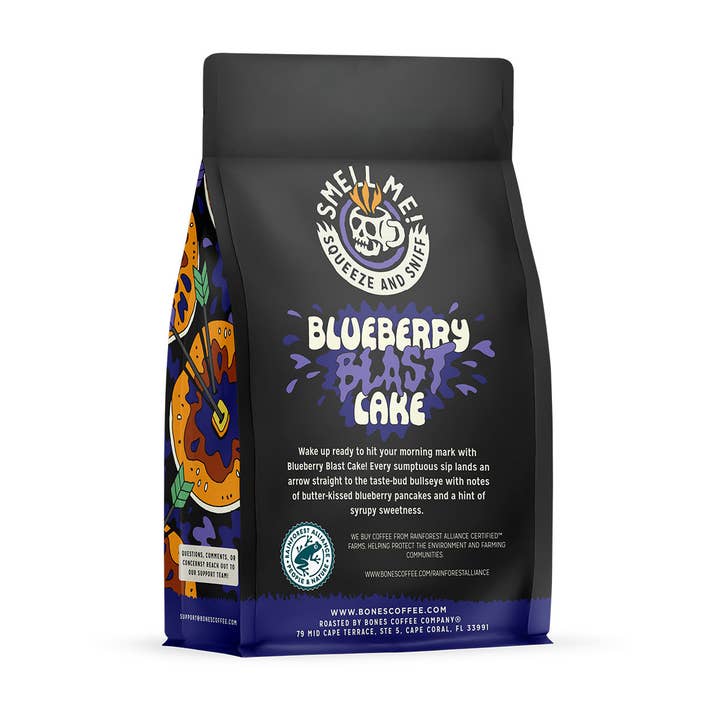 Bones Coffee Company - Wholesale Cake Mix - Blueberry Blast Cake Coffee | 12oz | Whole Bean & Ground5
