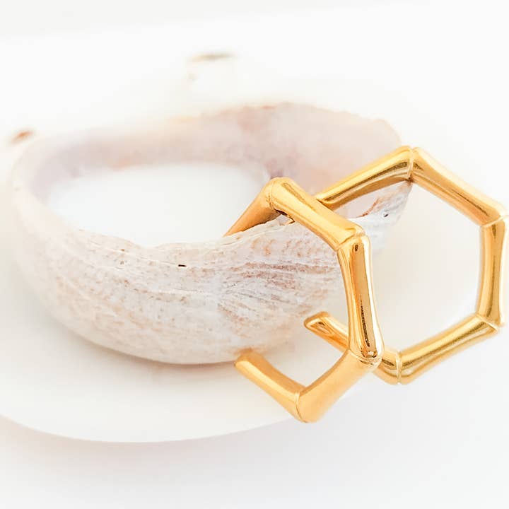 Aros de bambú dorados para venta al por mayor de Piccadilly Pendants