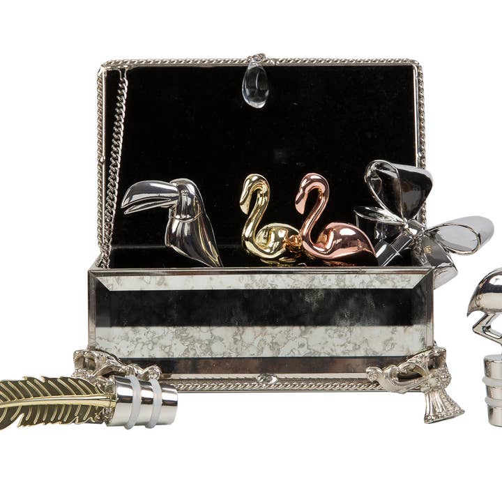 VINOLEM - Wholesale Wine Stopper - Ludi-Vin Silver Flamingo Stopper7