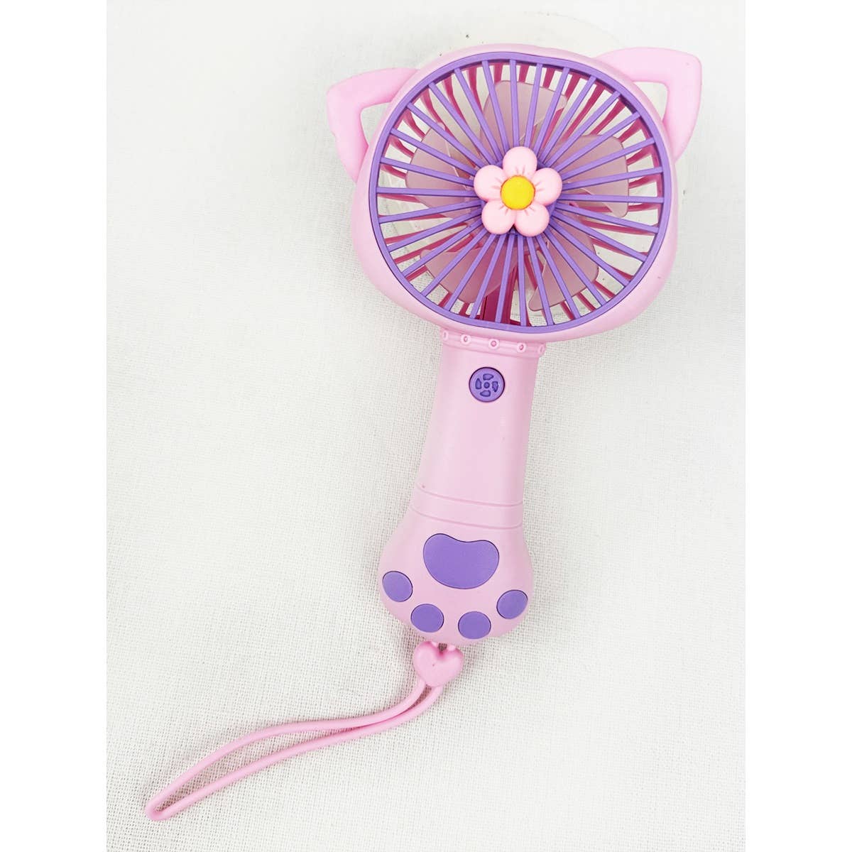 MIX COLOR Cute Paw Portable Hand Fan with strap for wholesale on Faire3