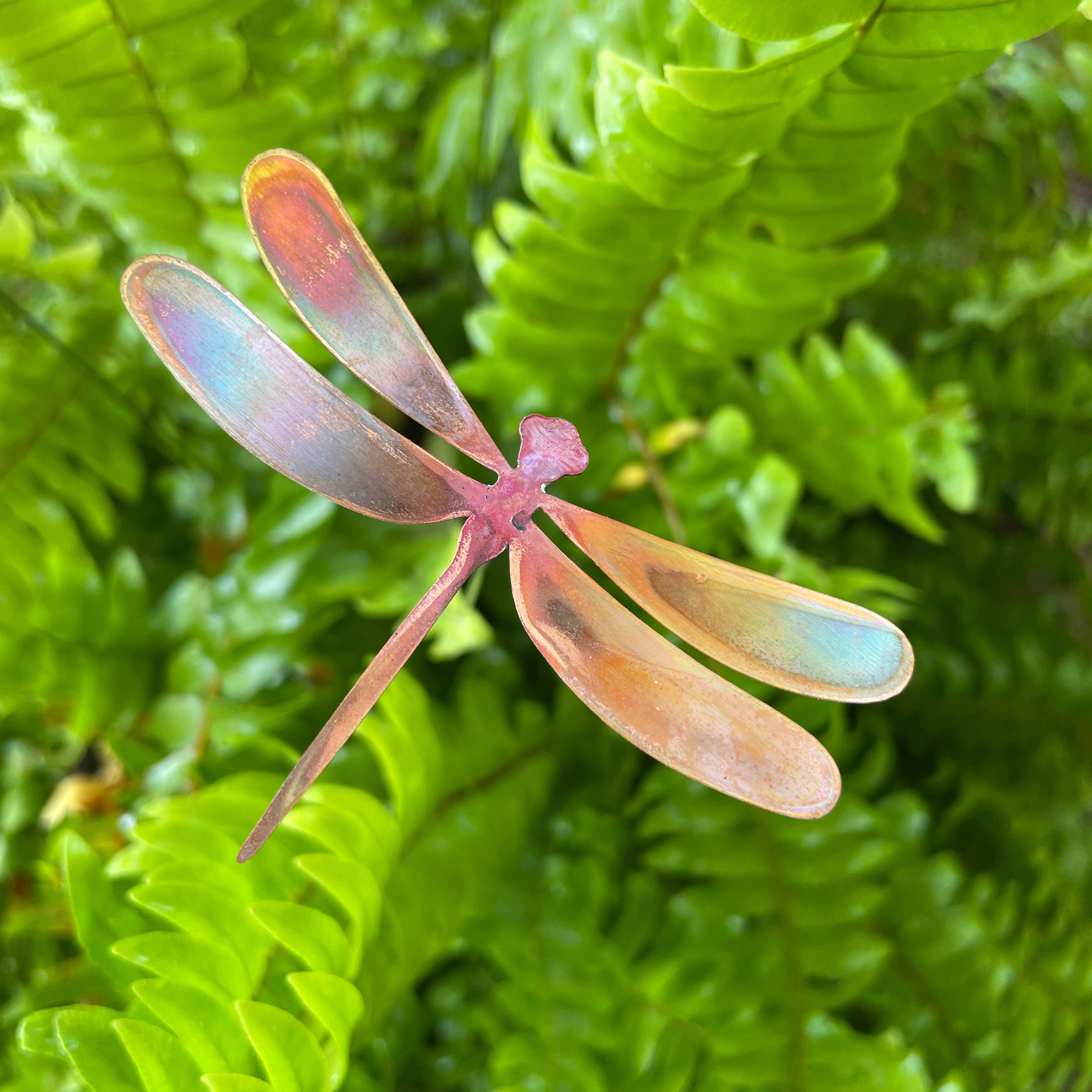 Clever Goods by Annabelle Noel Designs - Wholesale Garden/Lawn Stake - Medium Natural Copper Dragonflies1