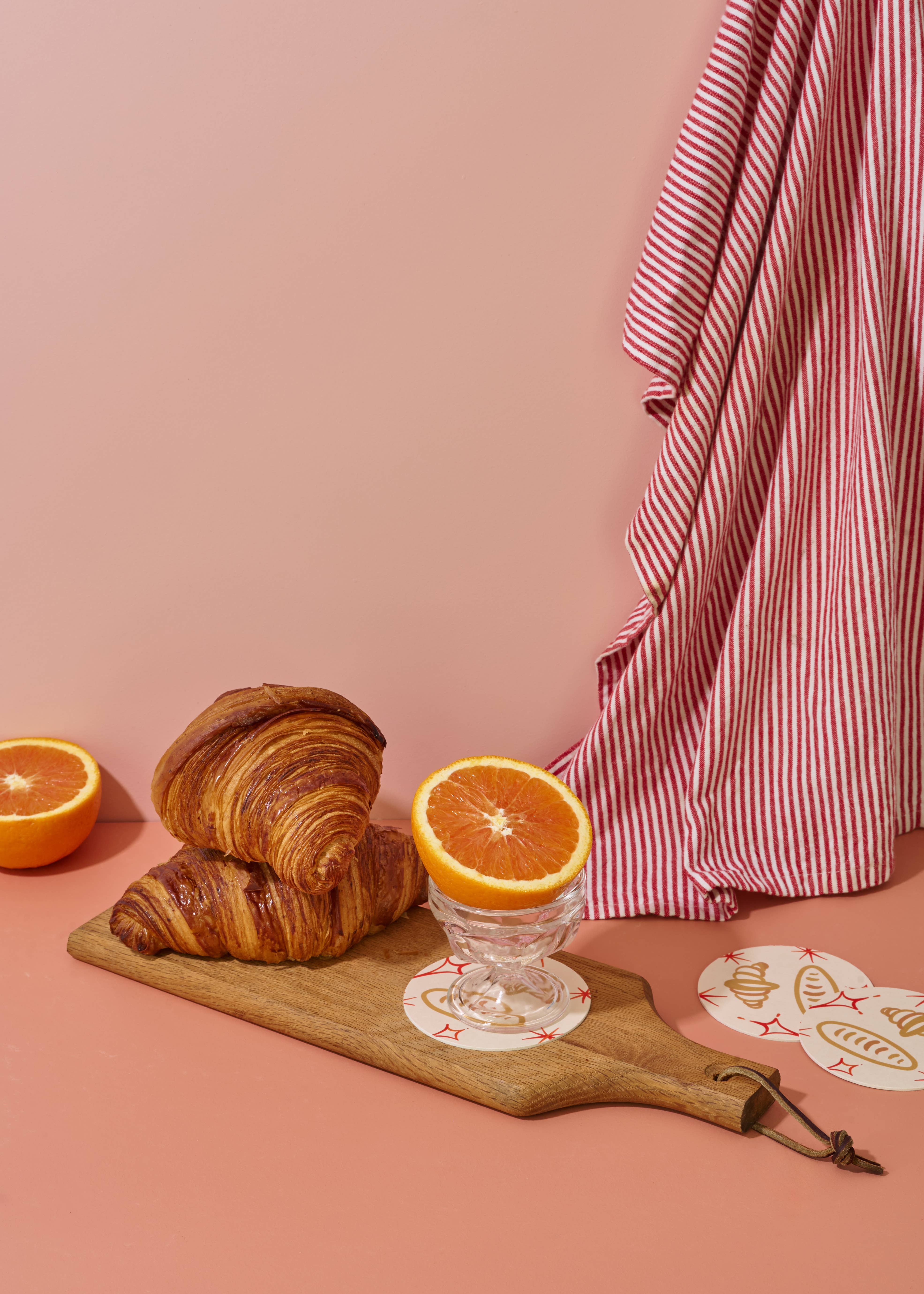 One & Only Paper – Engroshandel Bordskånere – Oui Croissants Coasters - Sæt med fire4