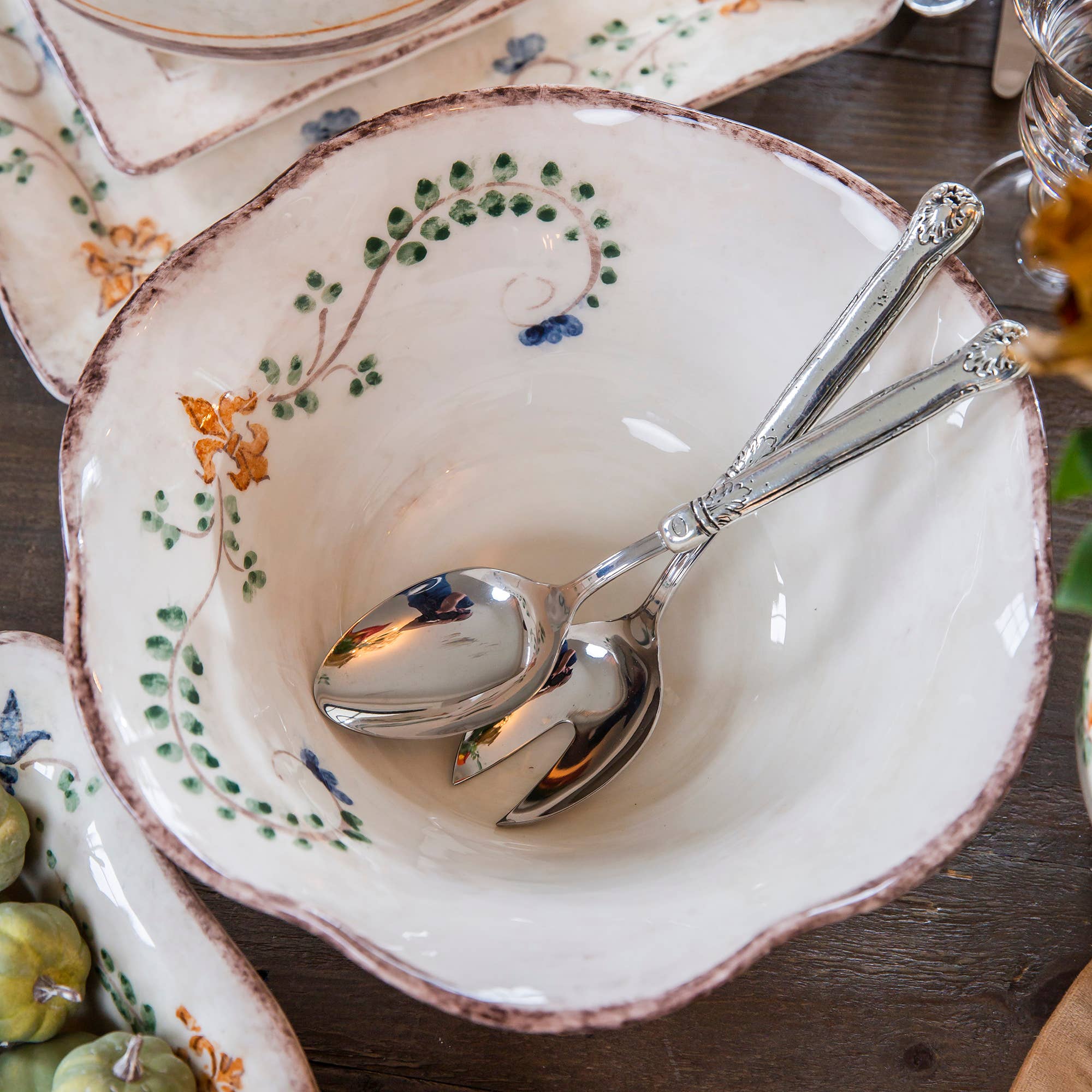 Arte Italica & Crown Linen Designs - Venta al por mayor Bol de mesa - Ensaladera Medici1