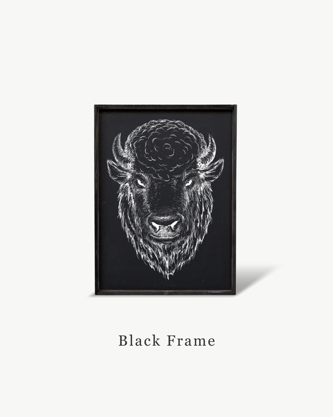 Williamraedesigns - Wholesale Art Print - Bison Line Art Framed Print – Western Buffalo Wall Art 10