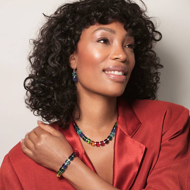 Rainbow Illuminations Necklace for wholesale by Carrie Elspeth Jewellery