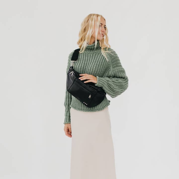 Pretty Simple - Wholesale Belt Bag - Women's - Marley Metallic Oversized Bum Bag