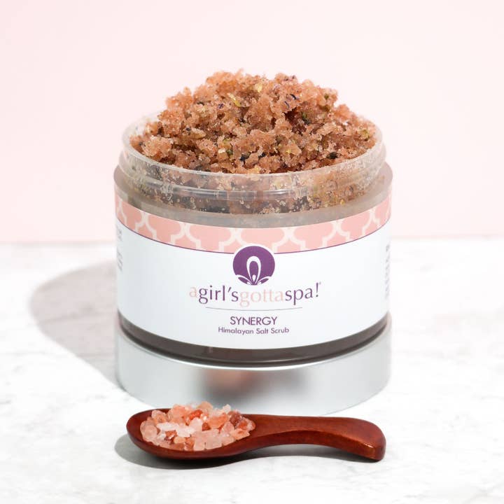 Lavender Himalayan Salt Exfoliating Body Scrub, Vegan for wholesale by A Girl's Gotta Spa!