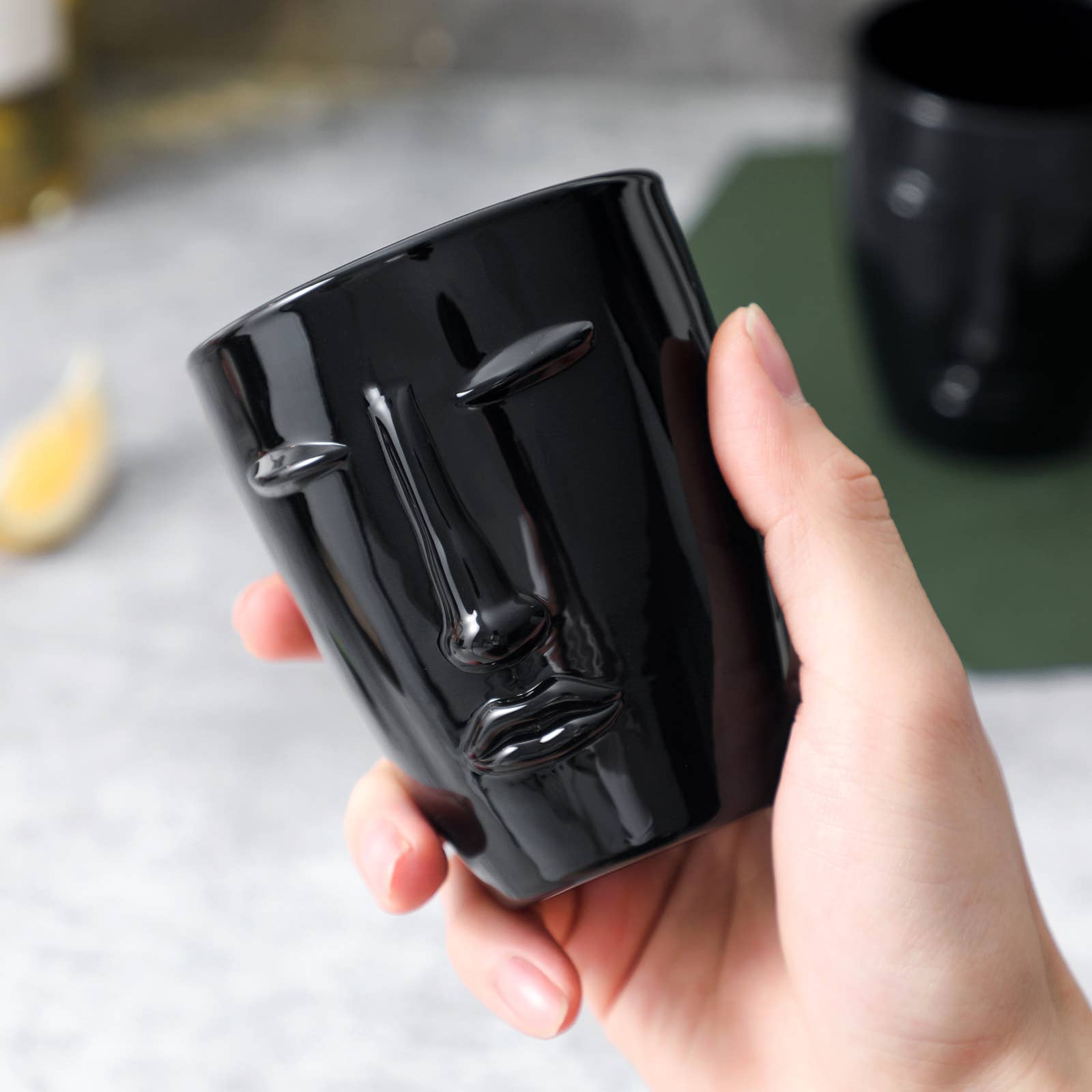 Everest Global - Wholesale Drinking Glass/Cup - Human Face Black/White Tumbler set of 63