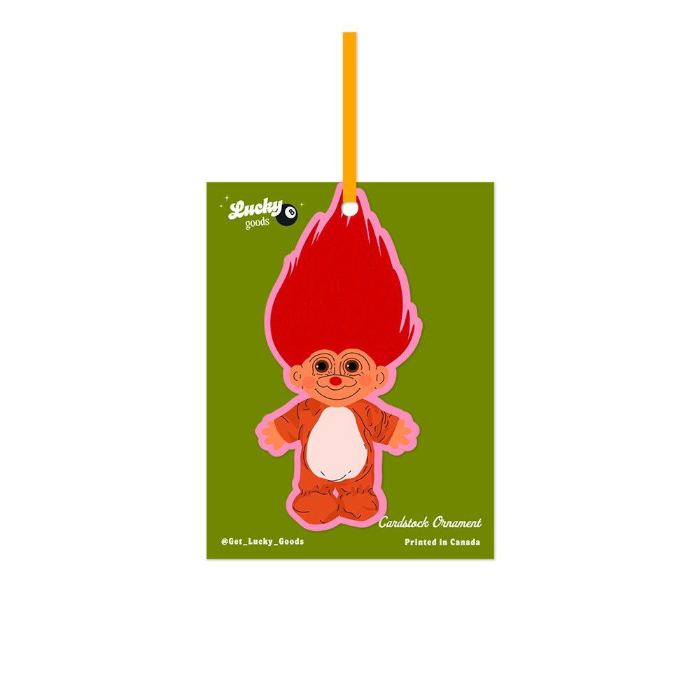 Lucky Goods Paper - Wholesale Ornament - Vintage Reindeer Troll Cardstock Ornament2