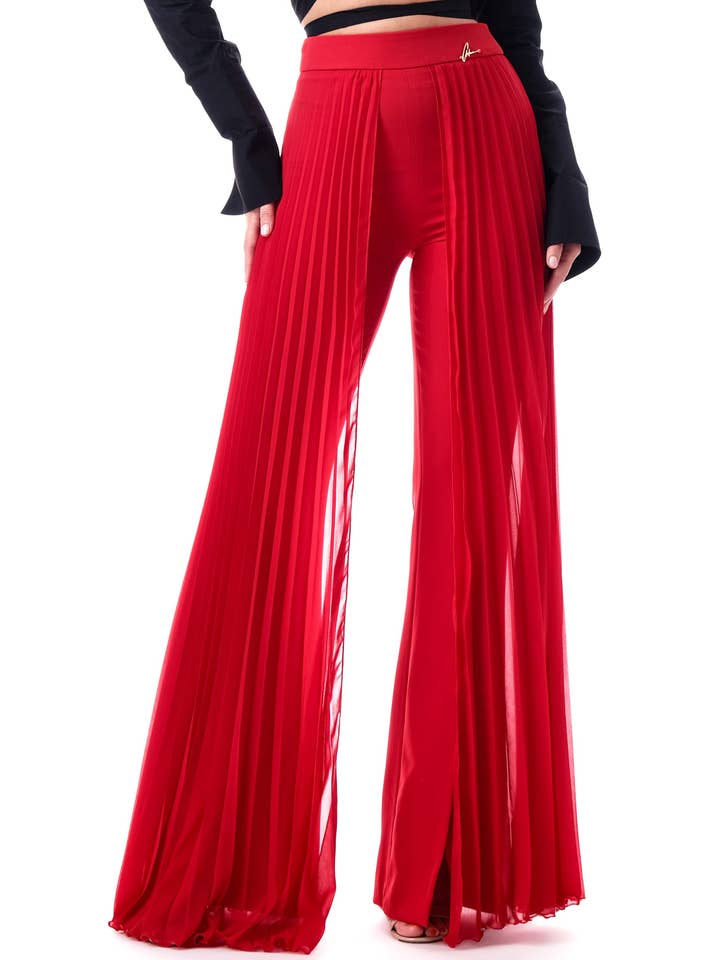 ANTONIA NAE LONDON - Vente Pantalon – femme - Pantalon avec mousseline plissée sur les côtés5