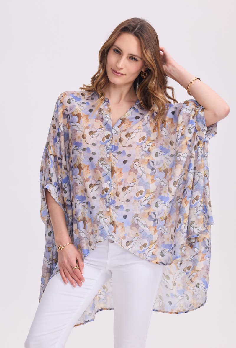 KY CREATION PARIS - Wholesale Button Down Shirt - Women's - Long patterned shirt5