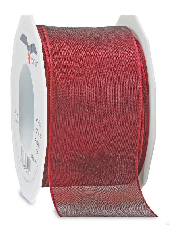 Four Seasons organza 25 m rulle 60 mm bordeaux med for engroshandel hos C.E. PATTBERG GmbH & Co. KG