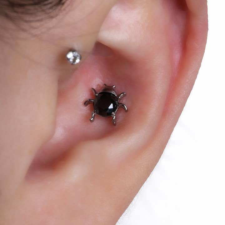 oumo jewelry - Wholesale Stud/Post Earrings - Titanium Ladybug Stud13