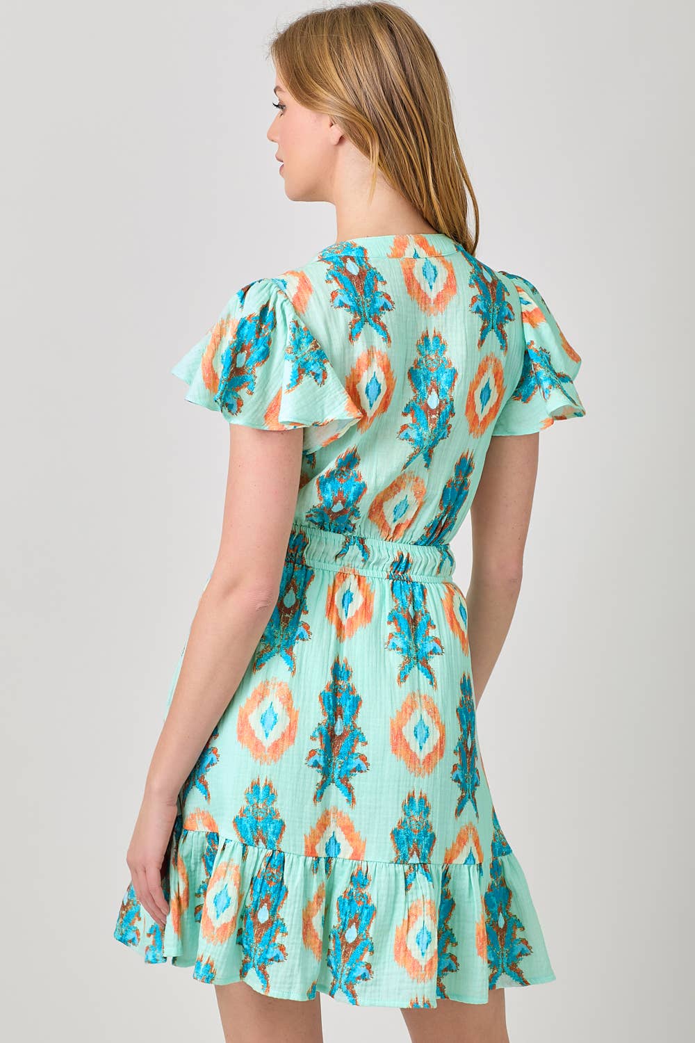 Mystree – Engroshandel Kjole - Dame – 61021 Trykt Dobbel Gauze Kjole12