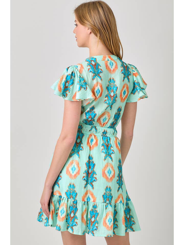 Mystree – Engroshandel Kjole - Dame – 61021 Trykt Dobbel Gauze Kjole12