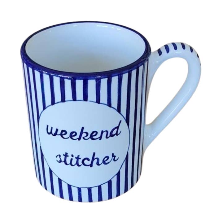 Weekend Stitcher Mug for wholesale by Le Stitch Needlepoint