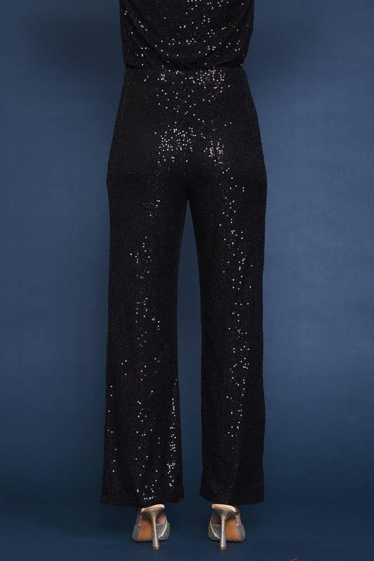 SKIES ARE BLUE - Wholesale Pants - Women's - Sequins Semi Flared Pants8
