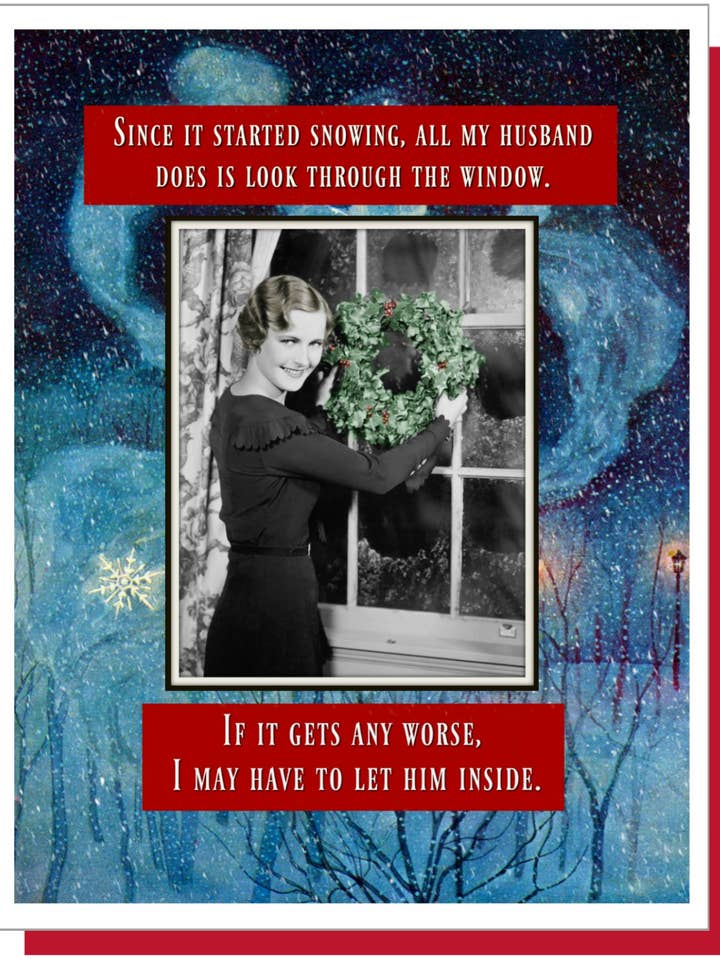 Snowing - Christmas Greeting Card for wholesale by Ümlaut Brooklyn