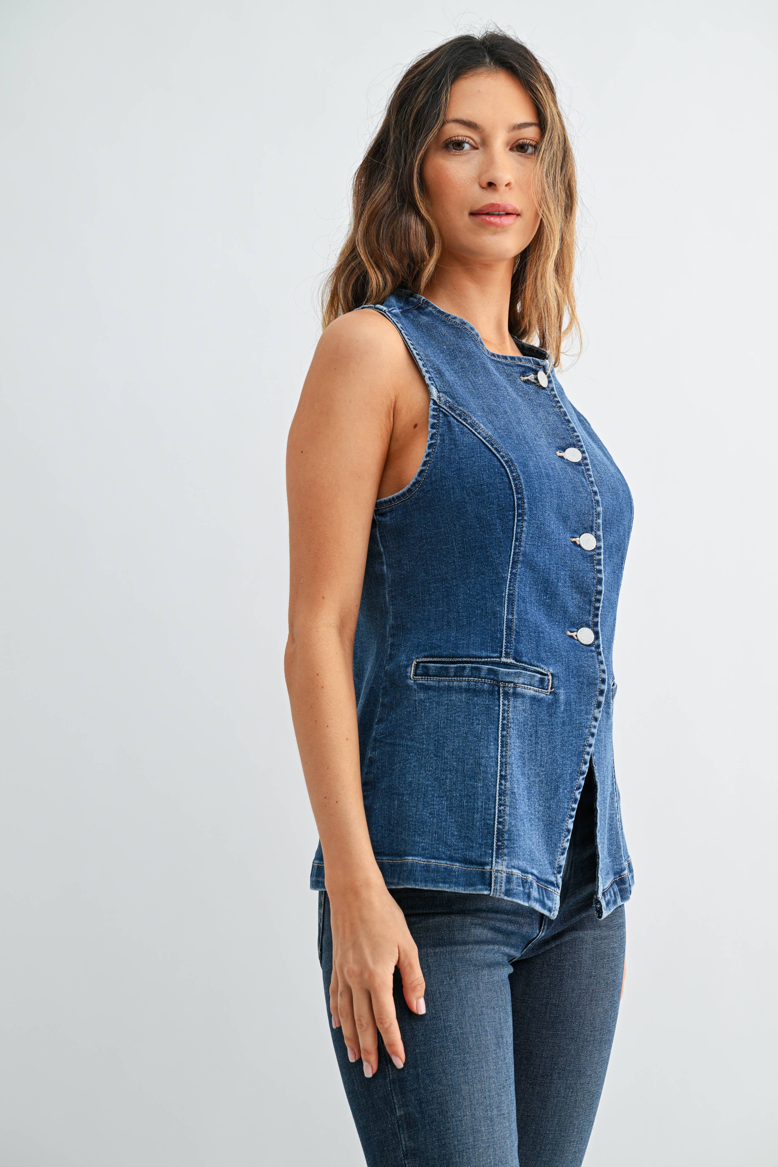 Just USA Jeans - Wholesale Outerwear Vest - Women's - JV393 - MD - Tailored Vest1