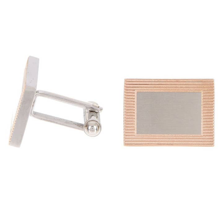 Gemelos de acero inoxidable rosa para hombre para venta al por mayor de Blackjack Mens Jewelry