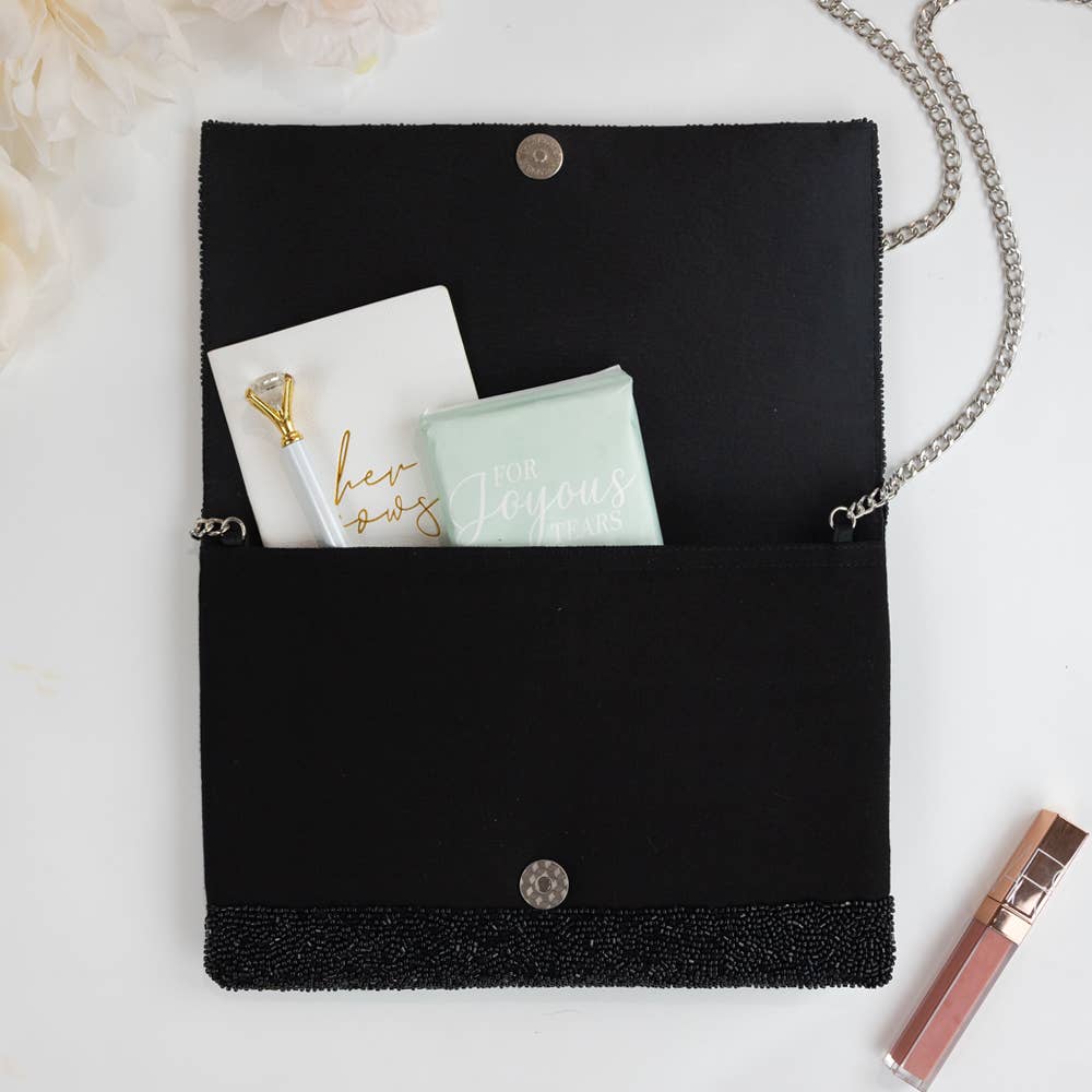 GiftsbyPR - Wholesale Clutch - Dames - Vrijgezellenportemonnee, Till Death portemonnee, tas met kralen voor de bruid1