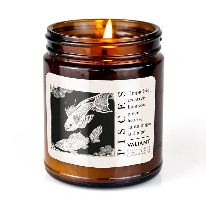 Valiant Candle - Wholesale Jar/Filled Candle - Pisces Zodiac Candle0