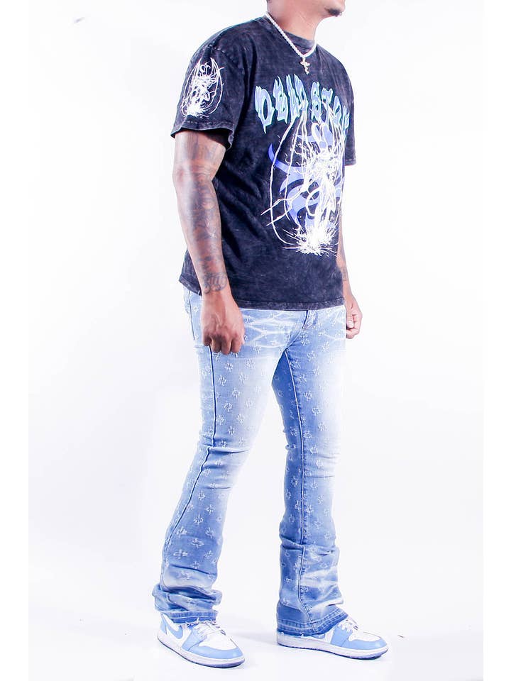 Cooper 9 - Wholesale Jeans - Men's - 504 Typer Stack Jeans Mid Wash