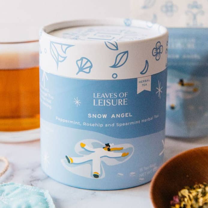 Snow Angel Tea – Peppermint, Rosehip & Spearmint (15 Bags) for wholesale by Leaves of Leisure