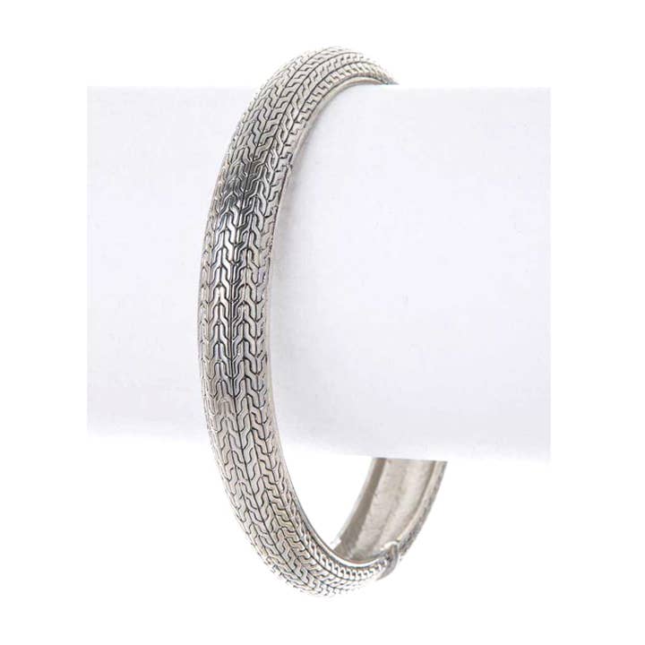 2 Tone Textured Design Bangle for wholesale on Faire1