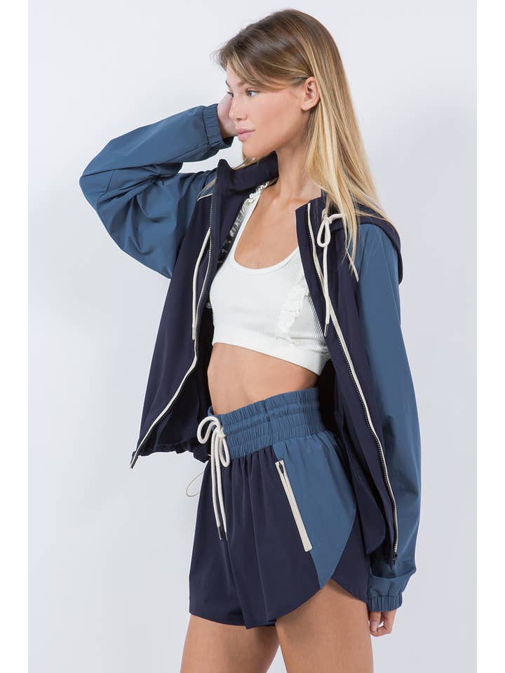 Whiteroom+Cactus - Wholesale Windbreaker - Women's - ZIP UP COLOR BLOCK WINDBREAKER7