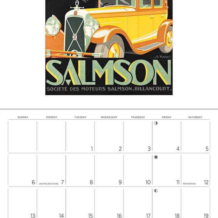 Pomegranate – wholesale Calendar – Automobiles: Vintage Posters 2026 Wall Calendar4