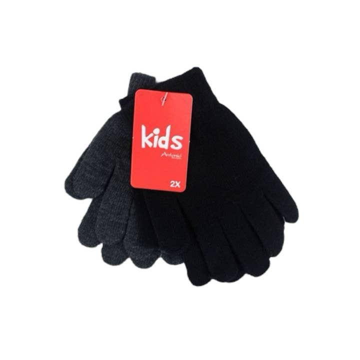 VewoTex - Wholesale Gloves - Kids - 2-pack children's gloves » Double pack children's gloves » Finger gloves in 2 colors4